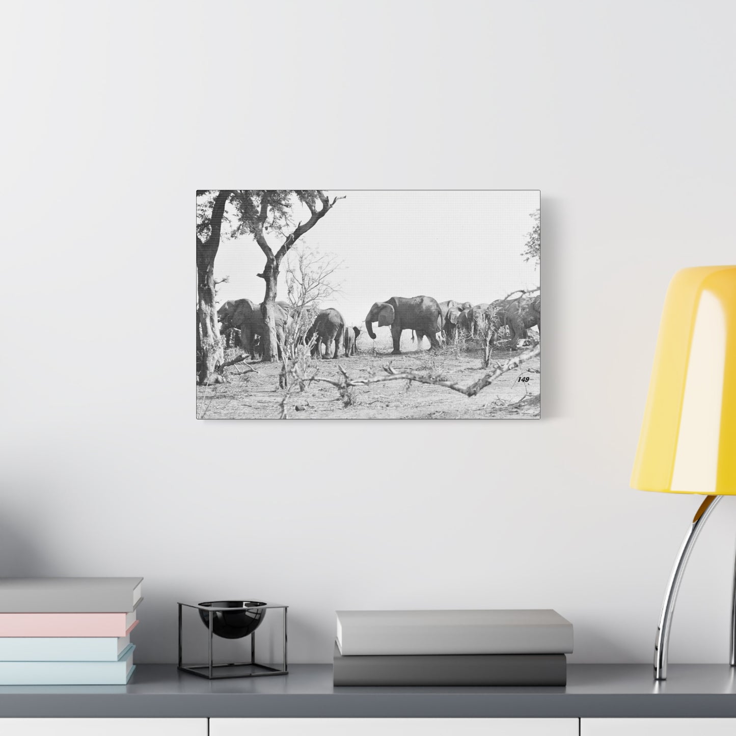 Elephants Matte Canvas, Stretched, 1.25"