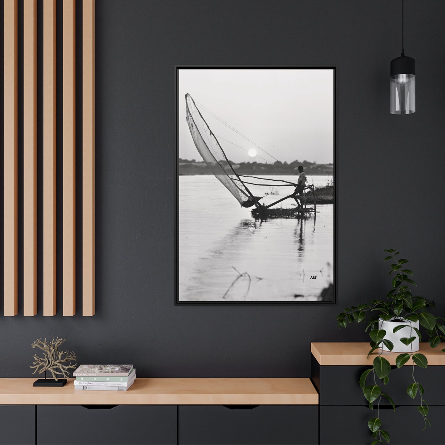Fisherman Matte Canvas, Black Frame