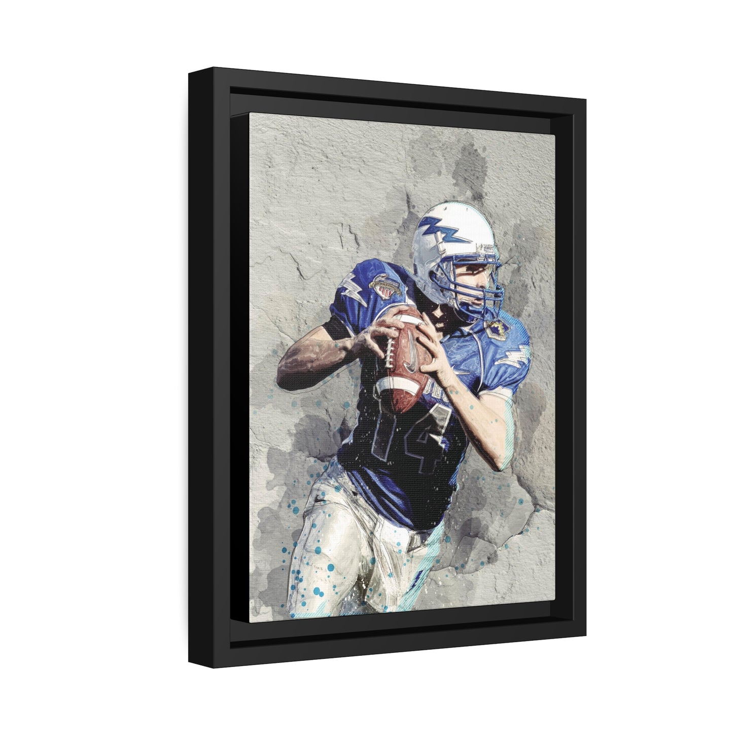 Quarterback Matte Canvas, Black Frame