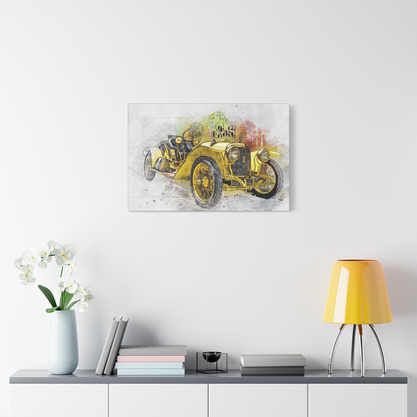 Car Matte Canvas, Stretched, 1.25"