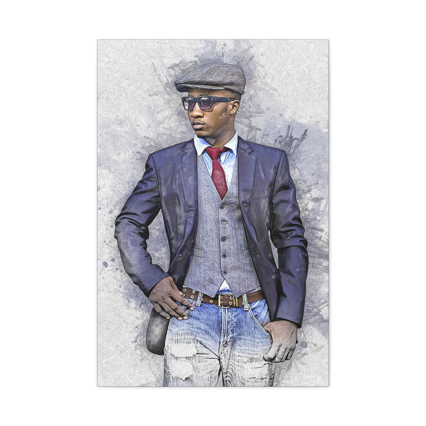 Man Model  Matte Canvas, Stretched, 1.25"