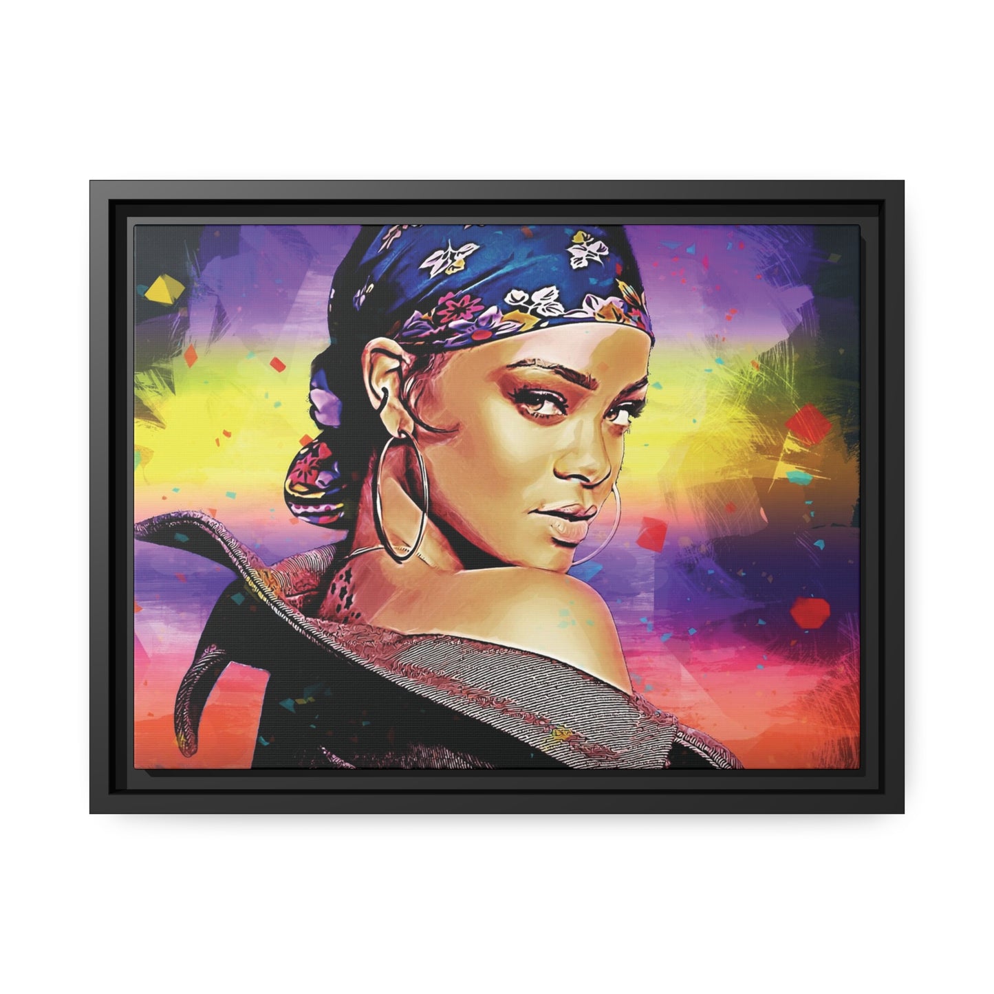 Woman Matte Canvas, Black Frame