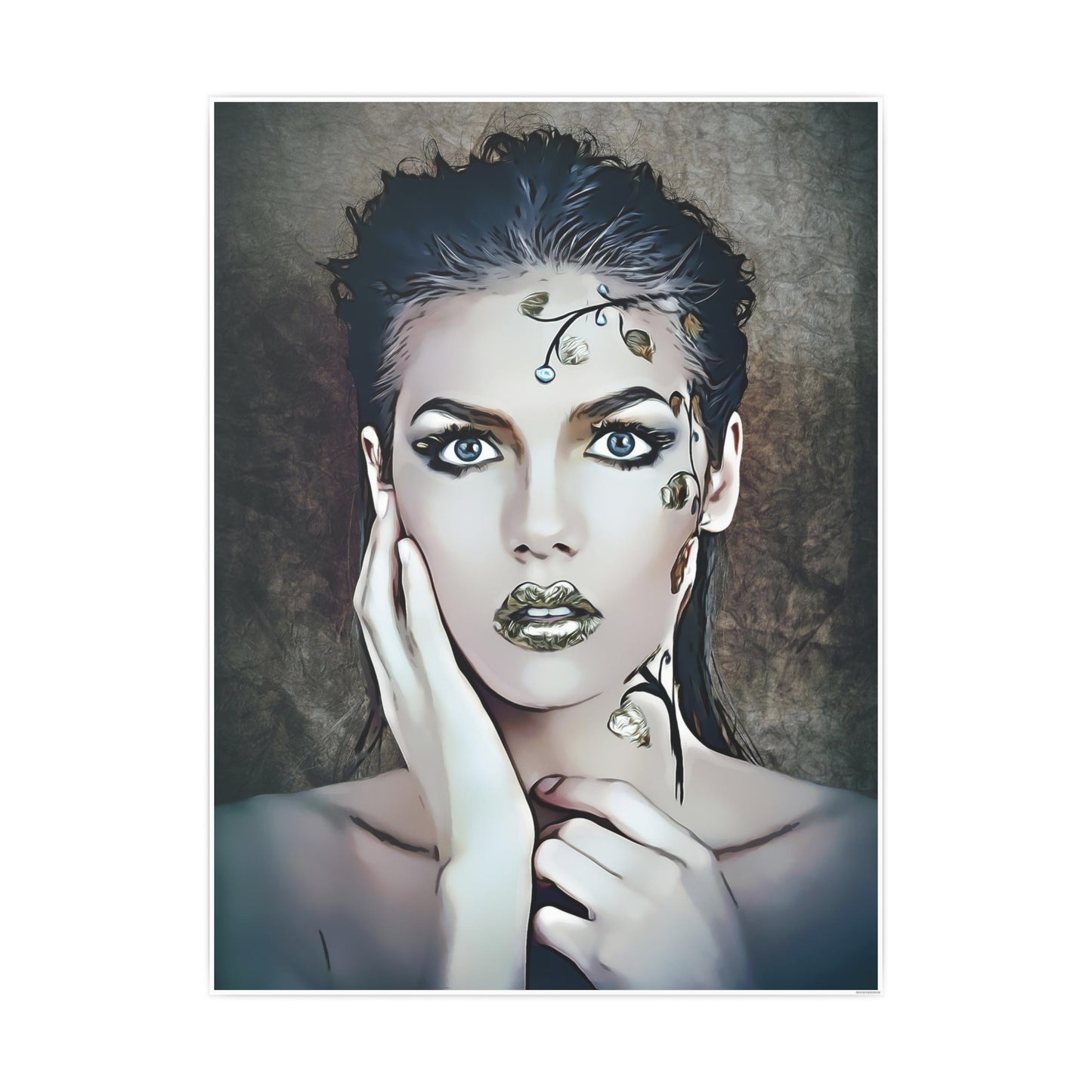Woman Portrait Photo Art Paper Posters