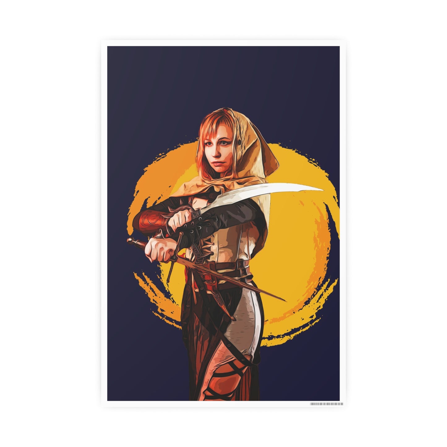 Cosplay Woman Warrior Photo Art Paper Posters