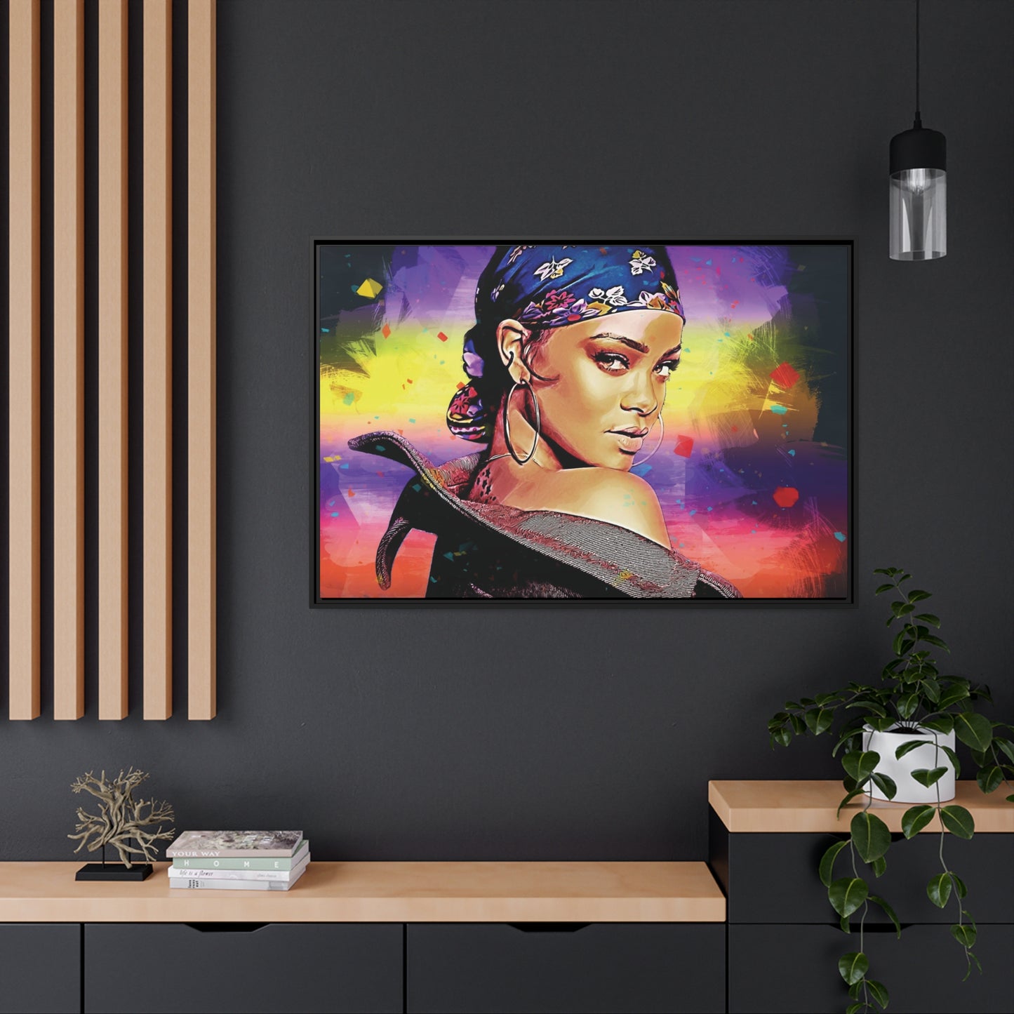 Woman Matte Canvas, Black Frame