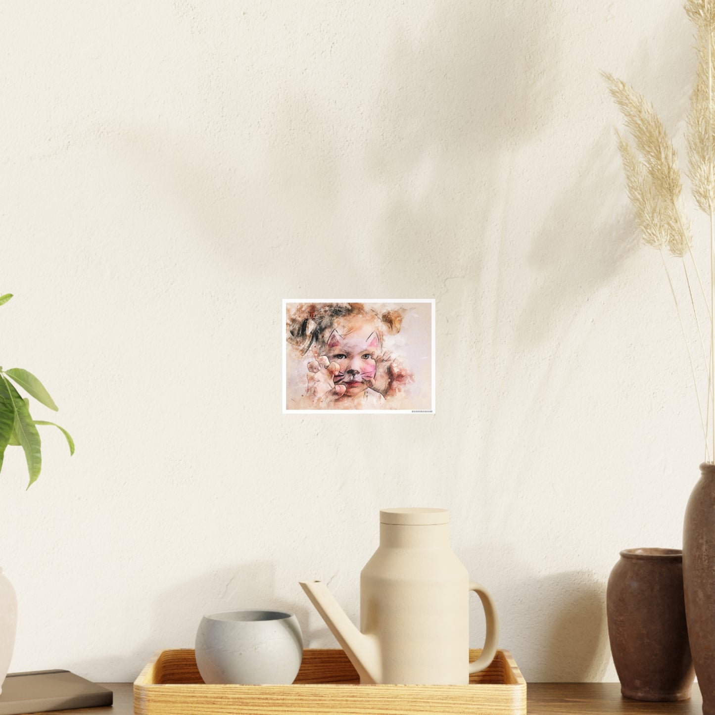 Baby Cat Girl Photo Art Paper Posters