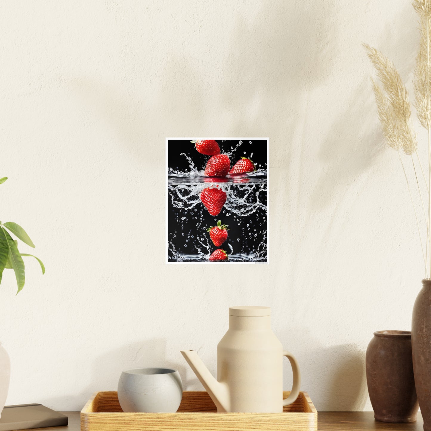 Strawberries AI Gen Photo Art Paper Posters
