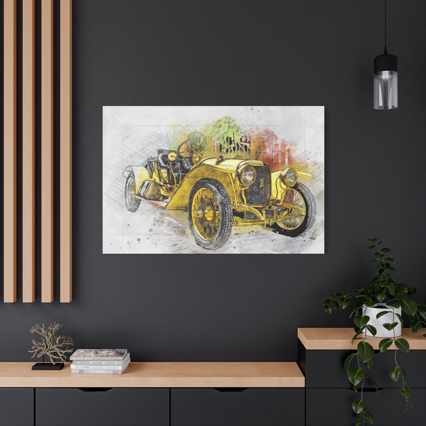 Car Matte Canvas, Stretched, 1.25"
