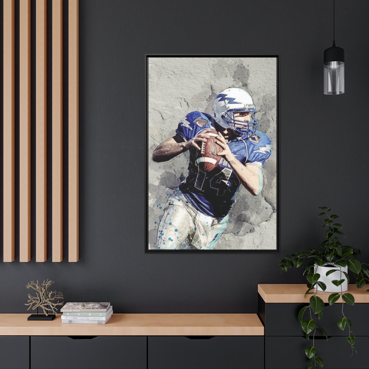 Quarterback Matte Canvas, Black Frame