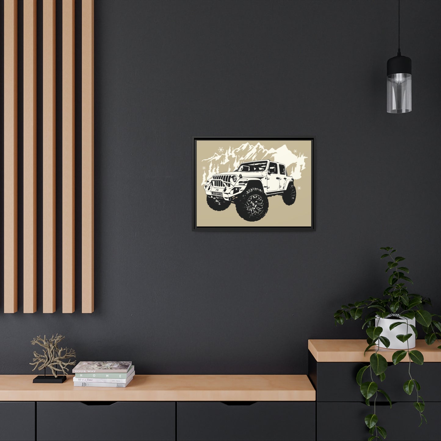 Jeep Matte Canvas, Black Frame