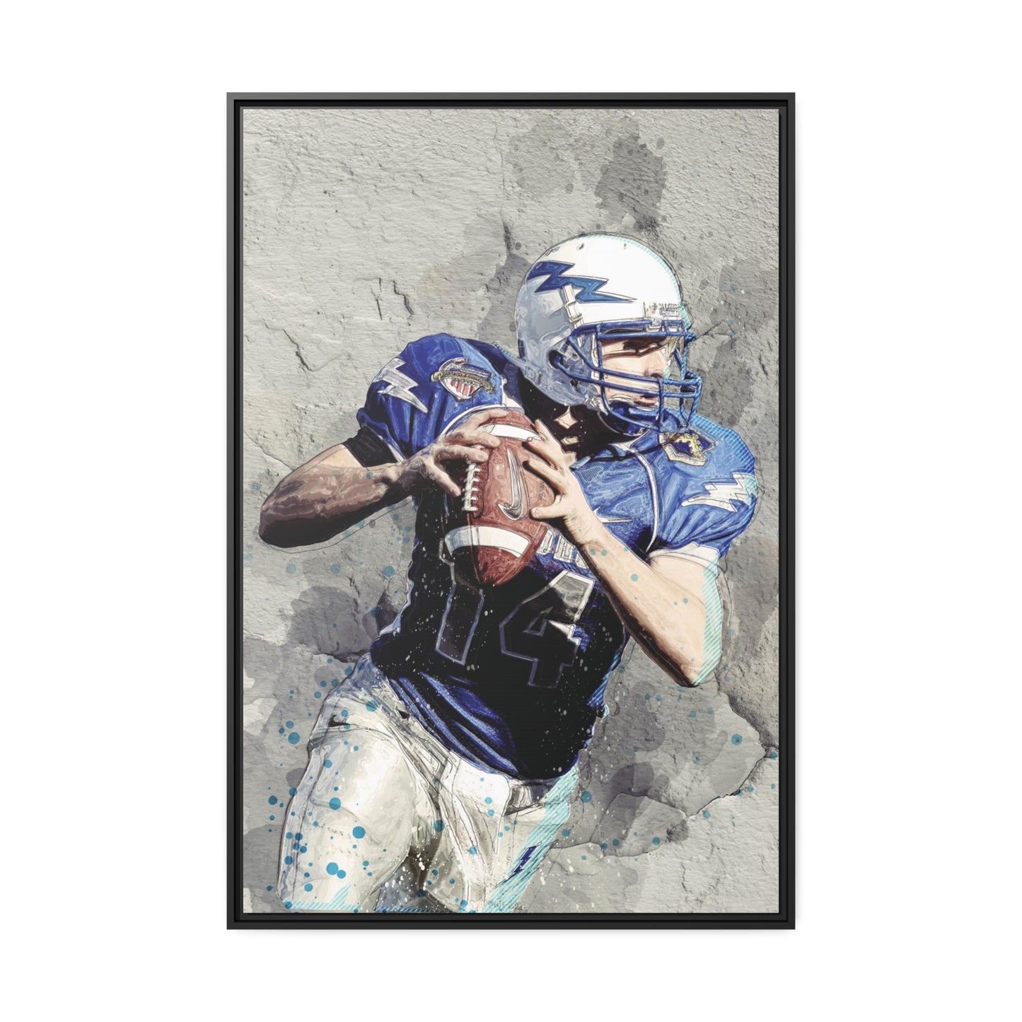 Quarterback Matte Canvas, Black Frame