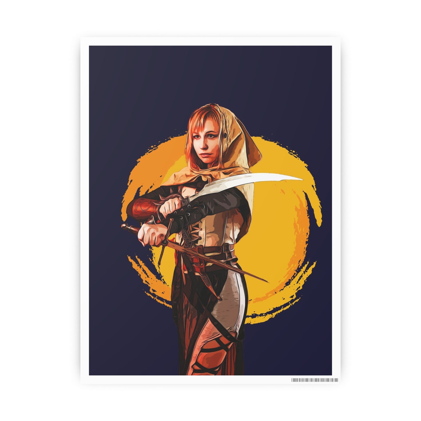 Cosplay Woman Warrior Photo Art Paper Posters