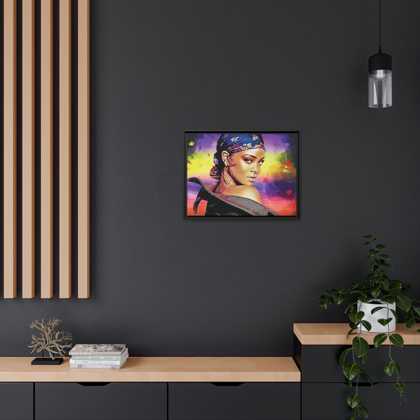 Woman Matte Canvas, Black Frame