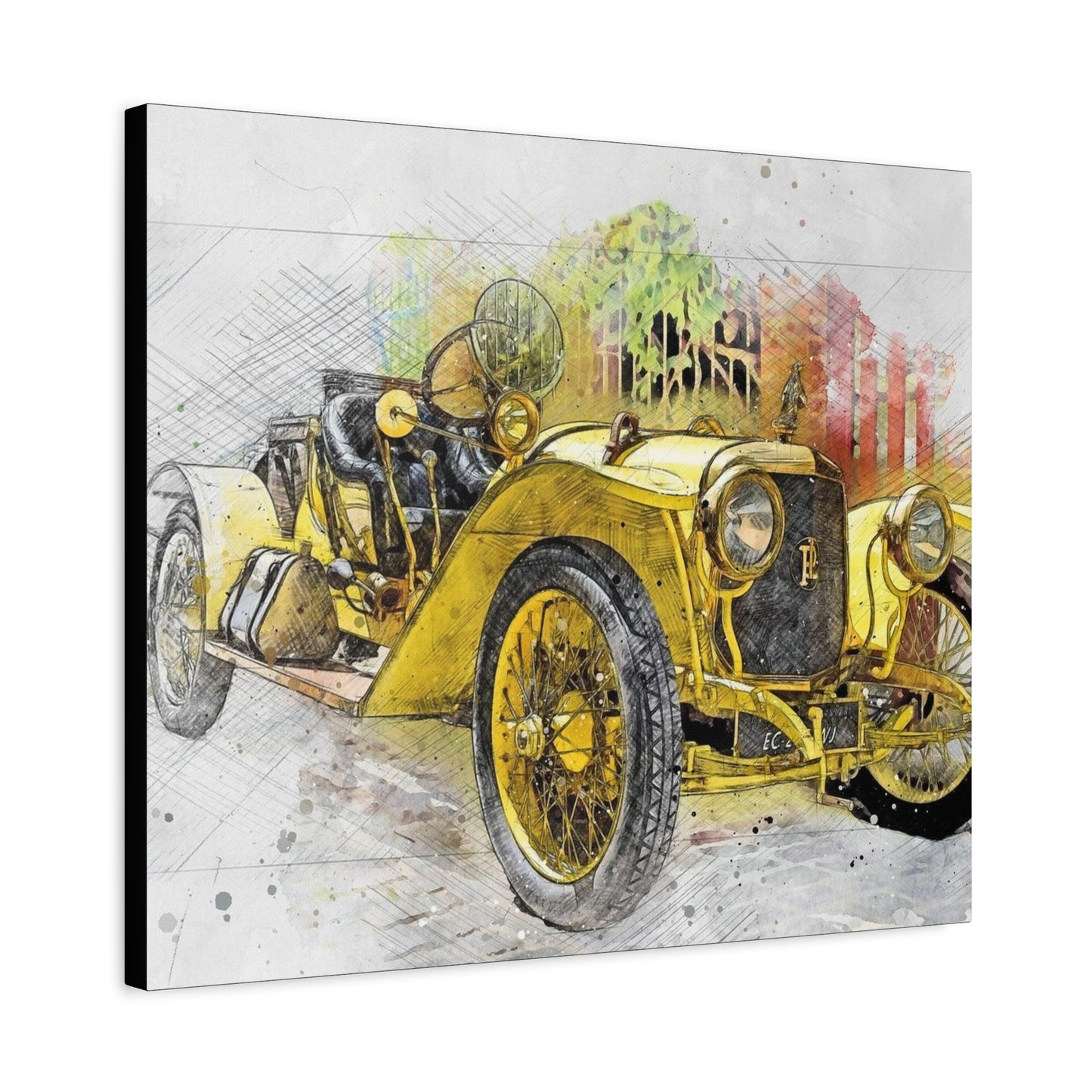 Car Matte Canvas, Stretched, 1.25"