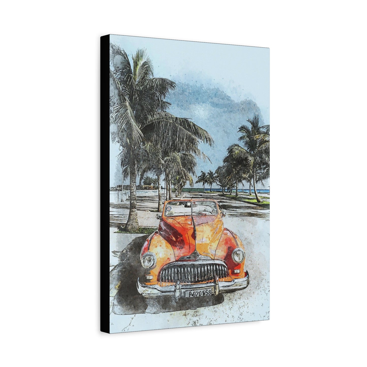 Car Matte Canvas, Stretched, 1.25"