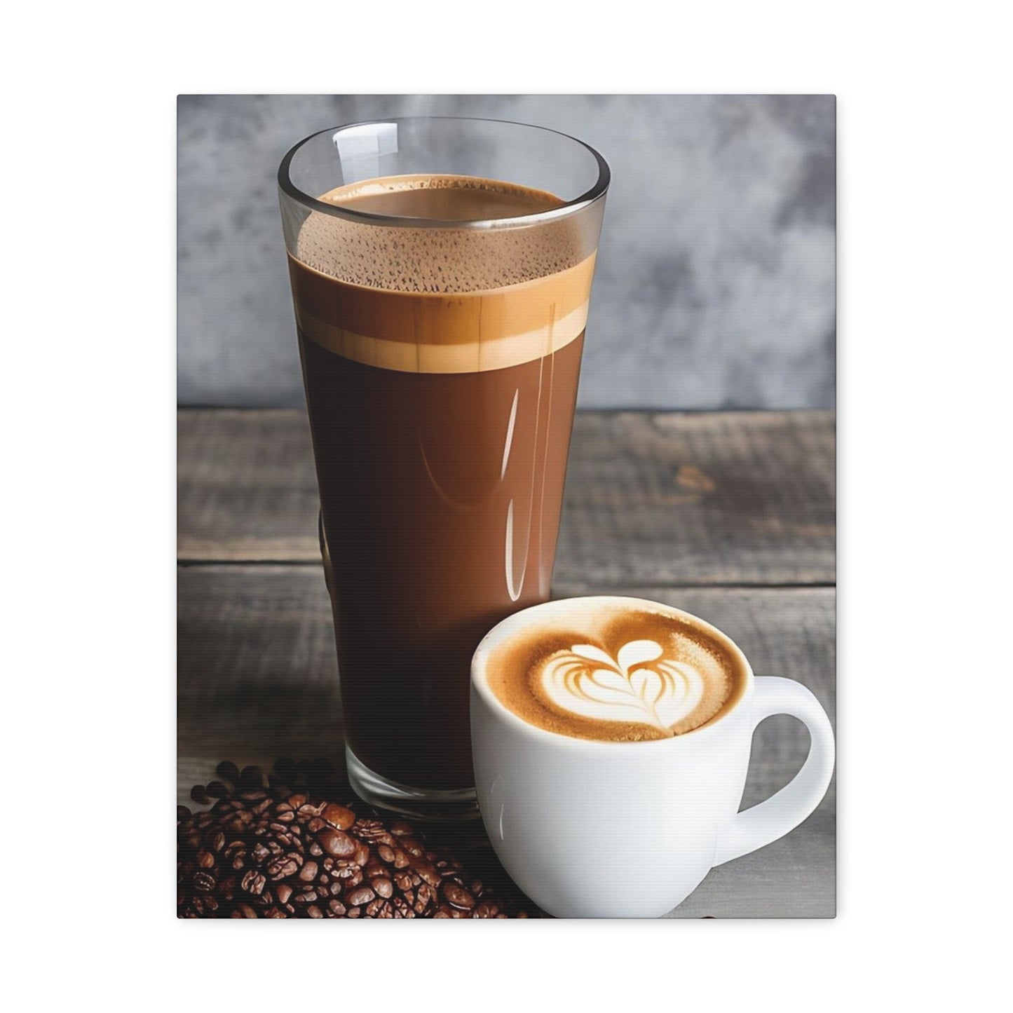 Coffee AI Gen Matte Canvas, Stretched, 1.25"