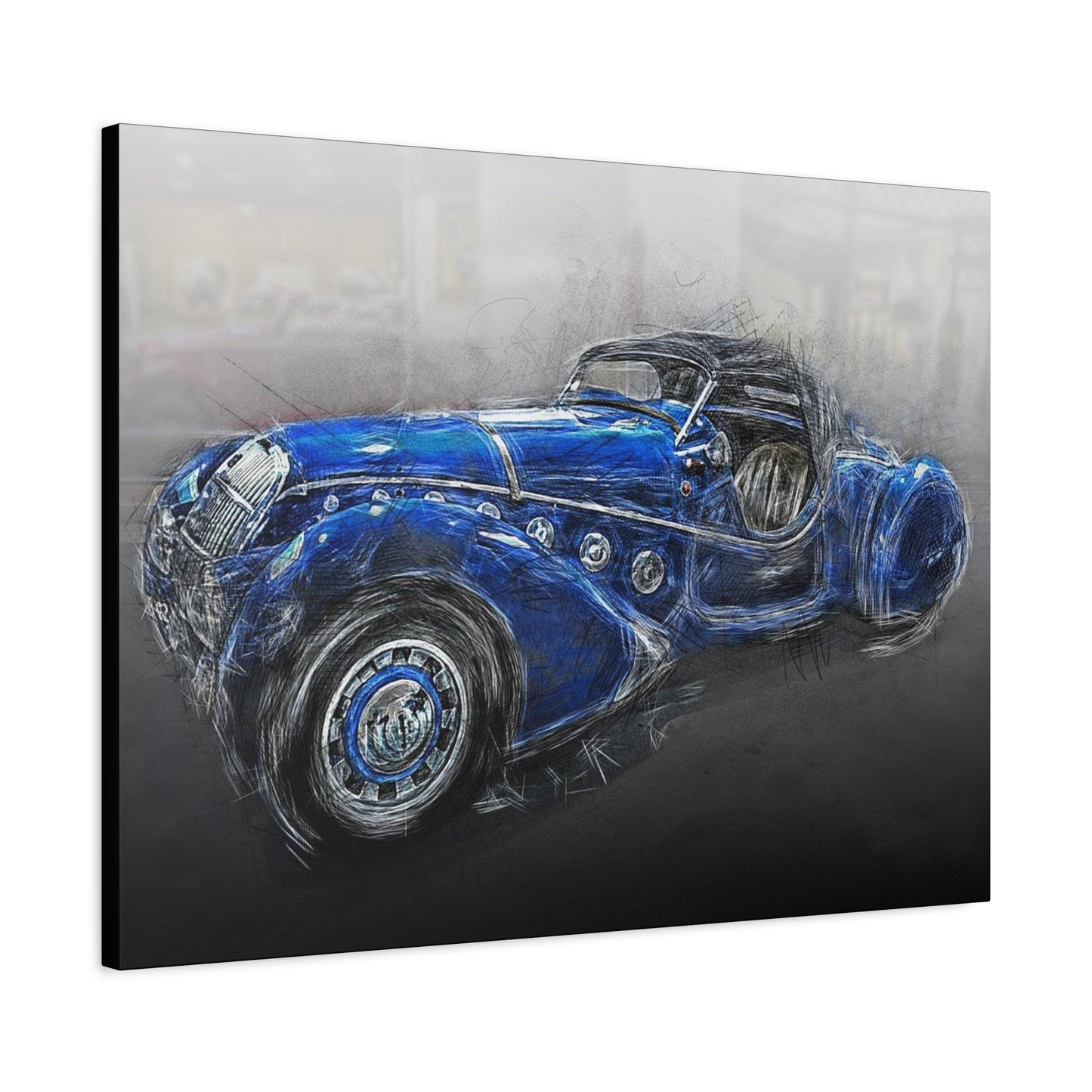 Car Matte Canvas, Stretched, 1.25"
