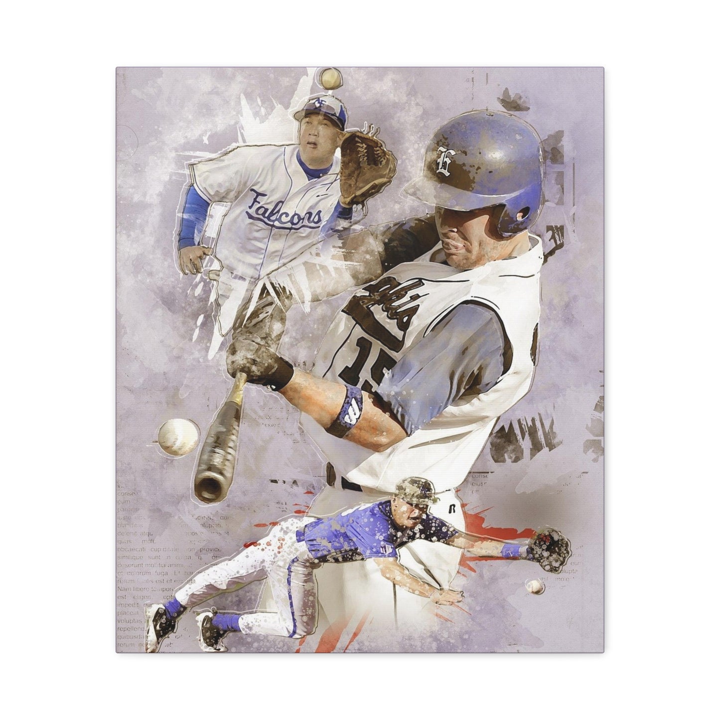 Baseball Matte Canvas, Stretched, 1.25"