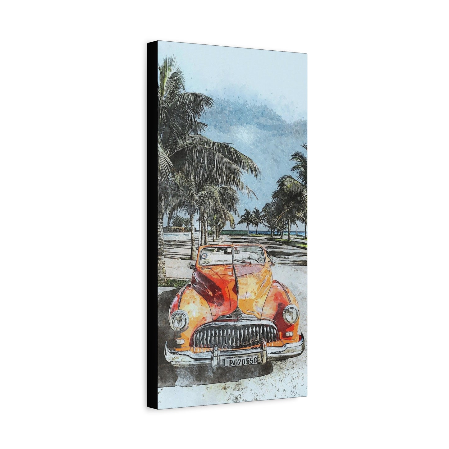 Car Matte Canvas, Stretched, 1.25"