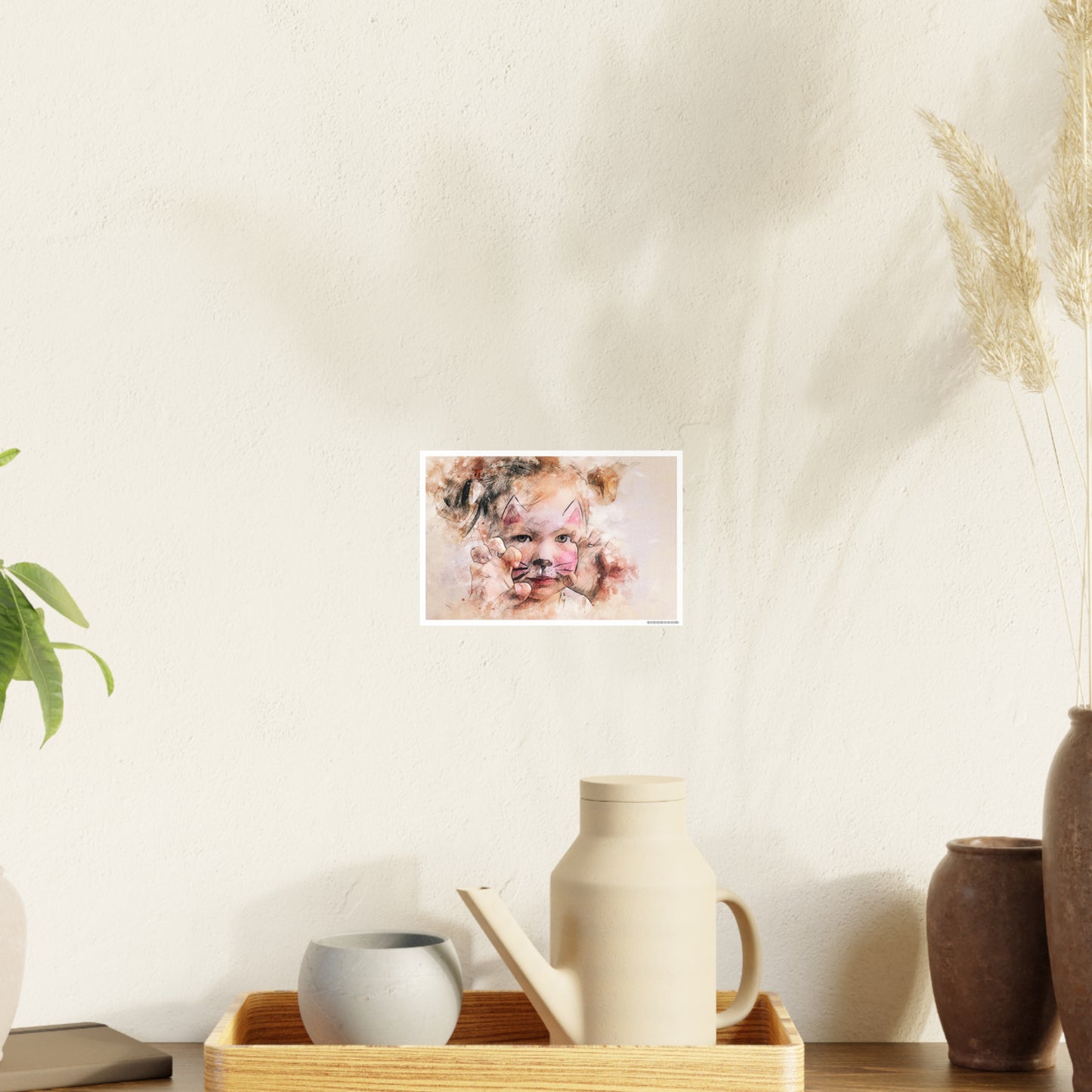Baby Cat Girl Photo Art Paper Posters