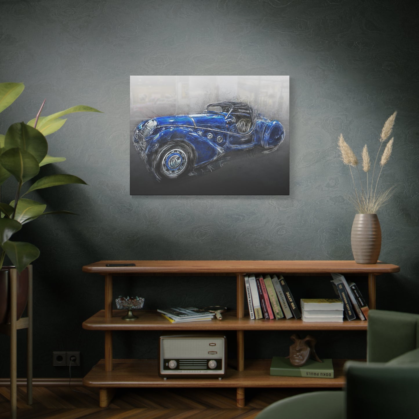 Car Matte Canvas, Stretched, 1.25"