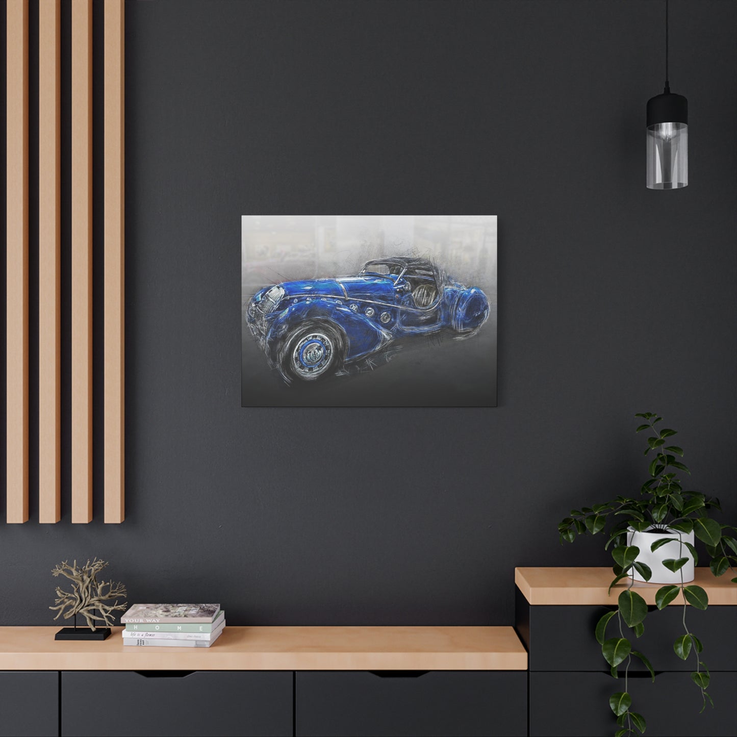 Car Matte Canvas, Stretched, 1.25"