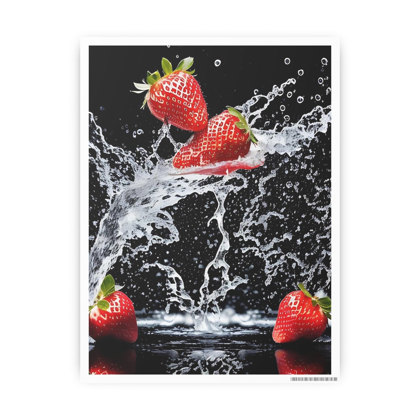 Strawberry AI Gen Photo Art Paper Posters