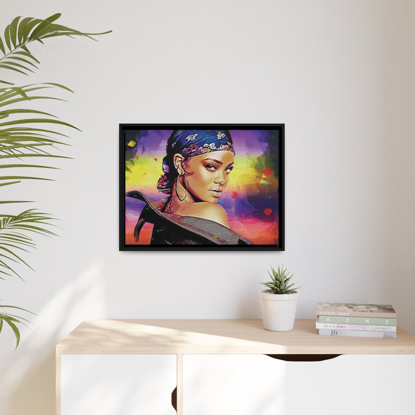 Woman Matte Canvas, Black Frame