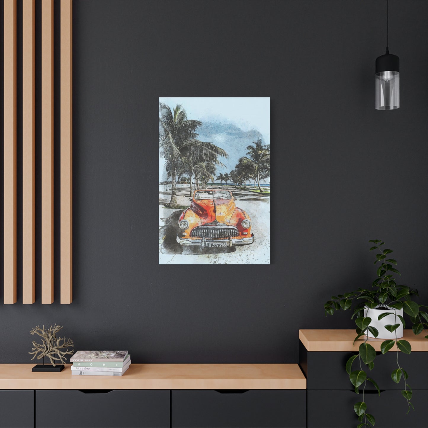 Car Matte Canvas, Stretched, 1.25"