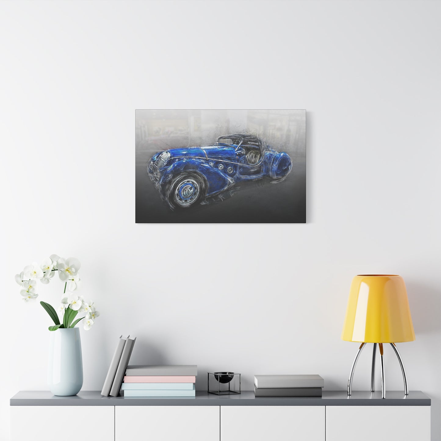 Car Matte Canvas, Stretched, 1.25"