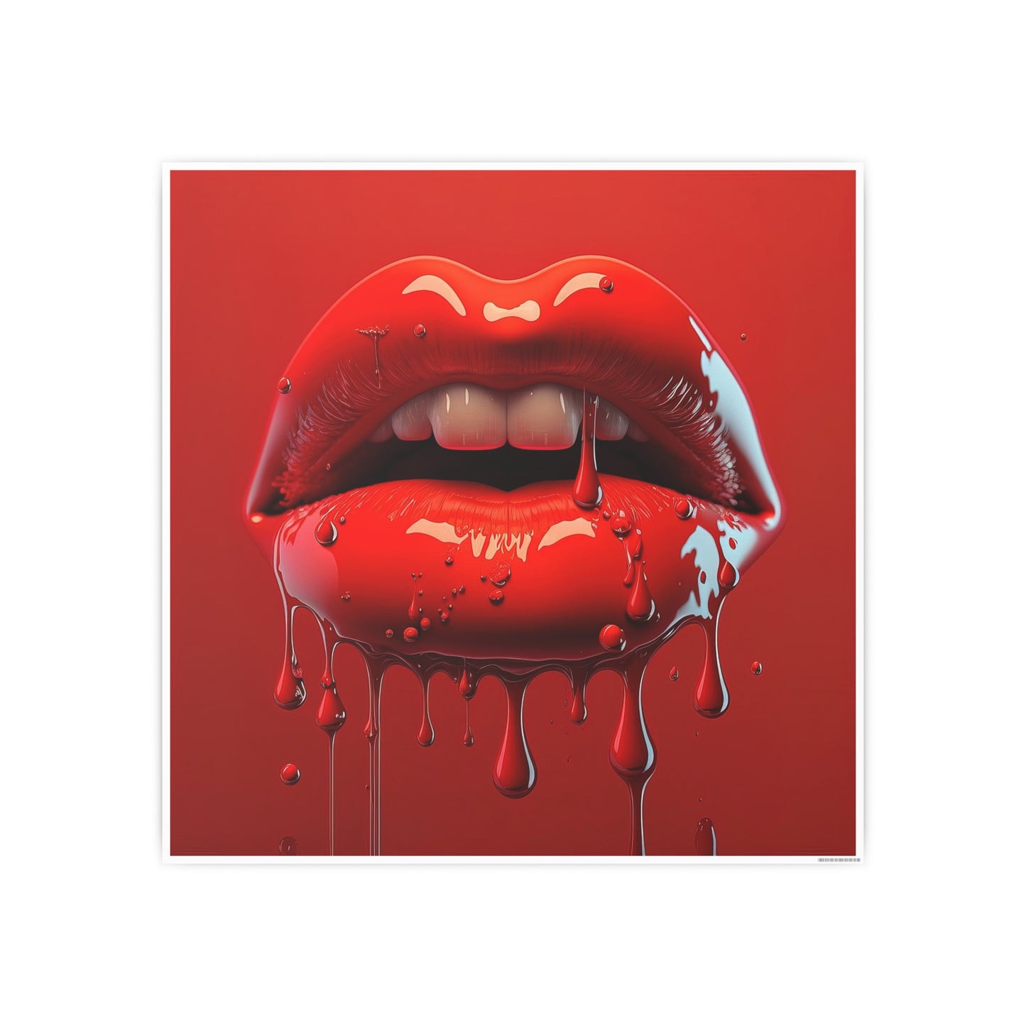 Bloody Lips Photo Art Paper Posters