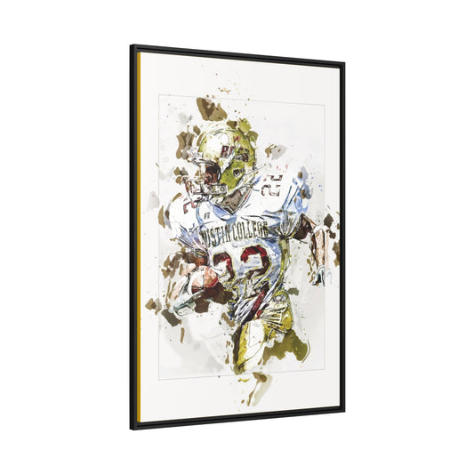 Football Matte Canvas, Black Frame