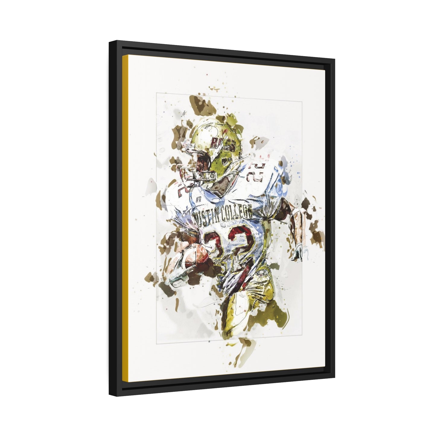 Football Matte Canvas, Black Frame