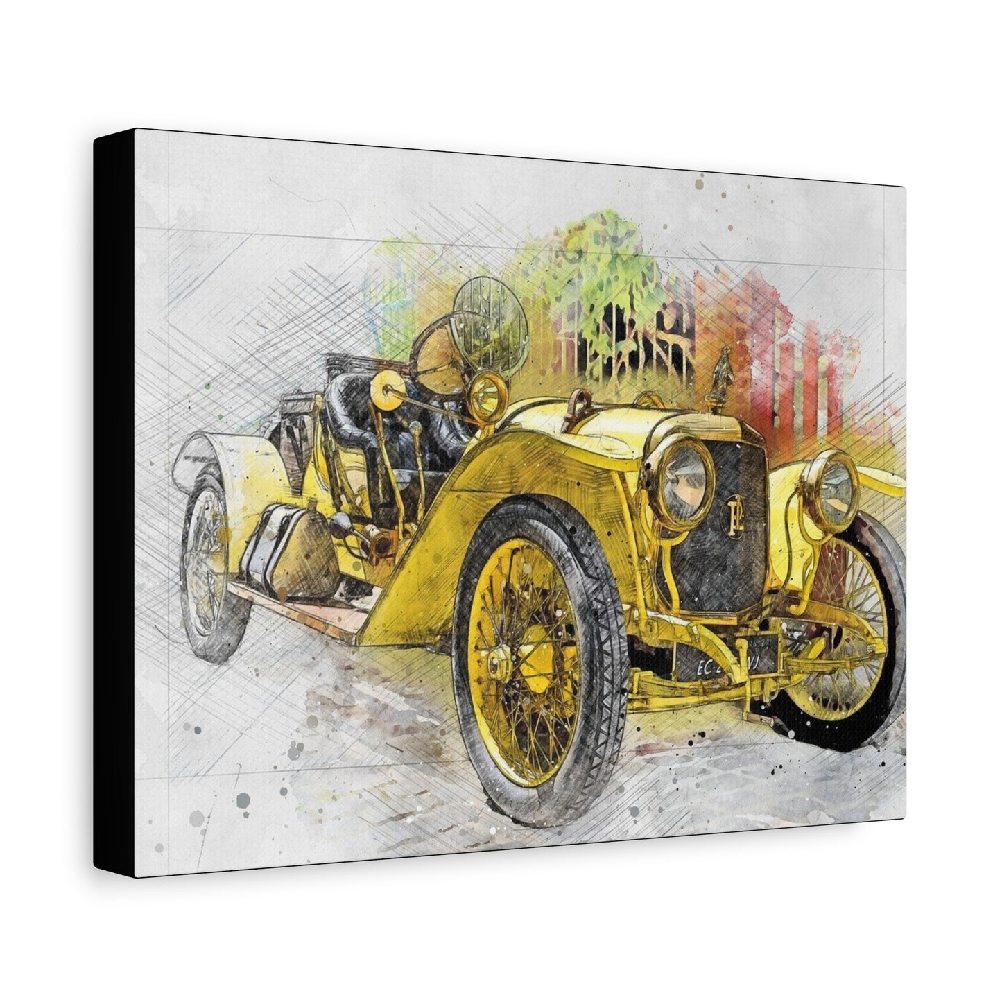 Car Matte Canvas, Stretched, 1.25"