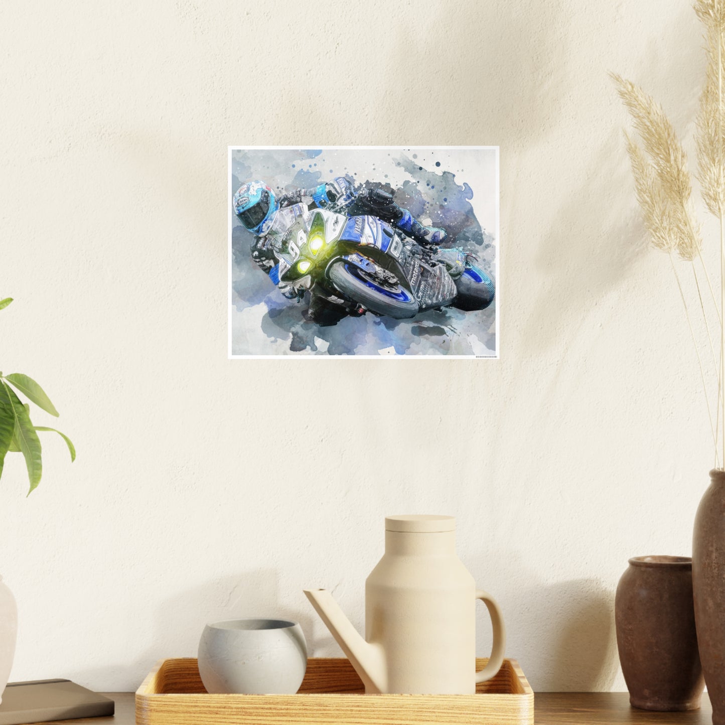 Motorcycle Race Photo Art Paper Posters