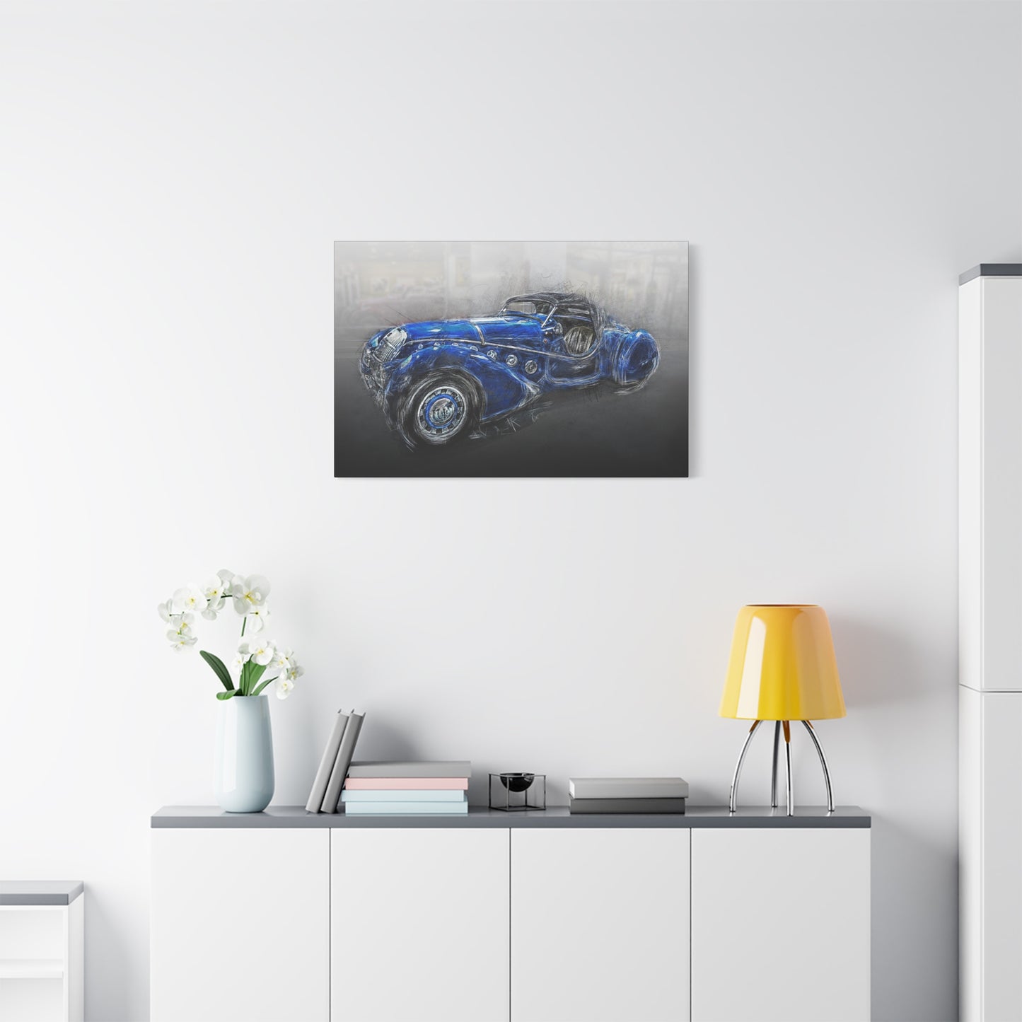 Car Matte Canvas, Stretched, 1.25"