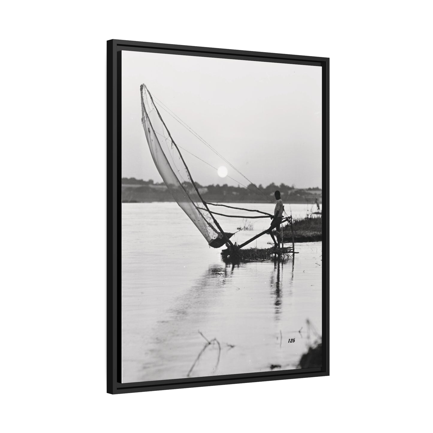 Fisherman Matte Canvas, Black Frame