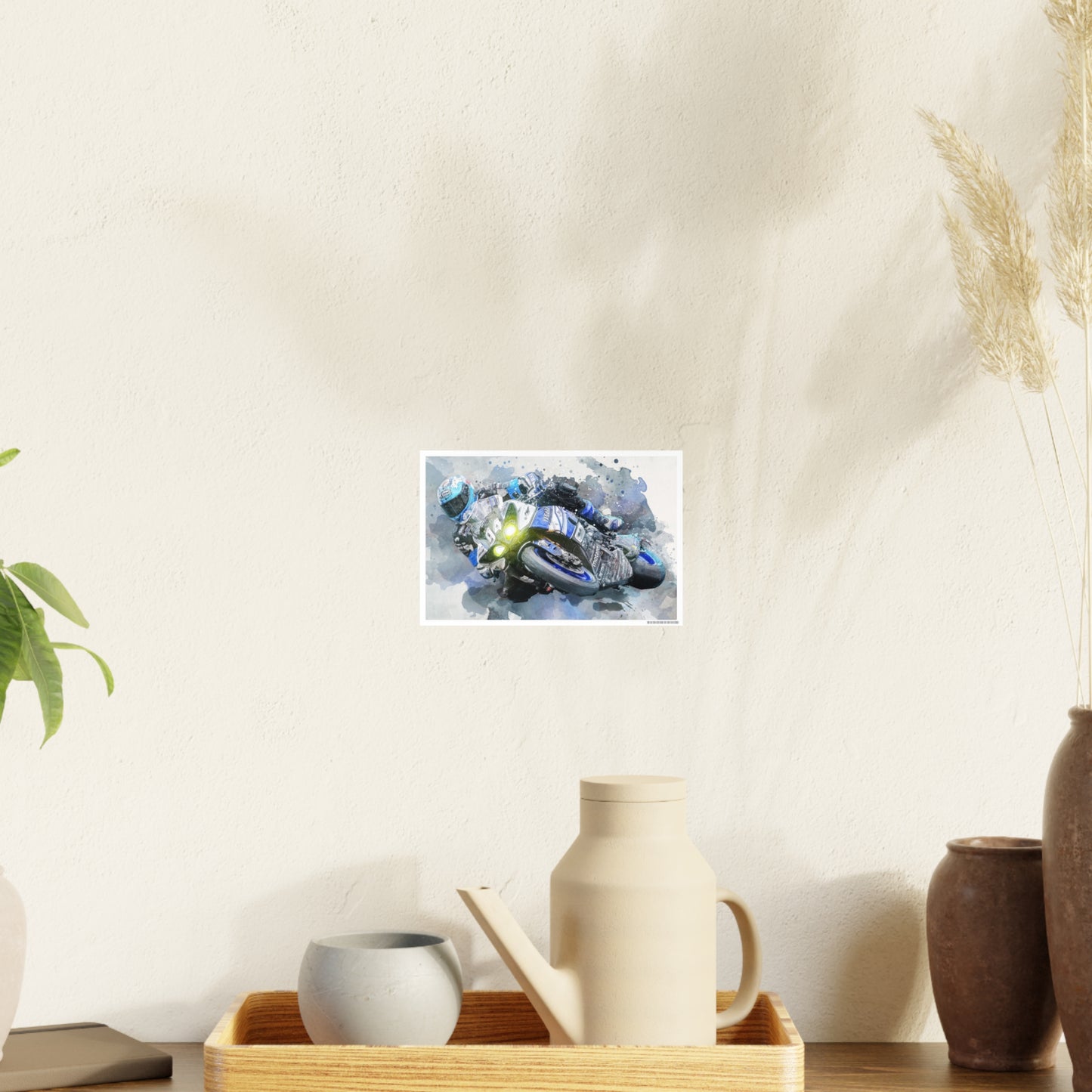 Motorcycle Race Photo Art Paper Posters
