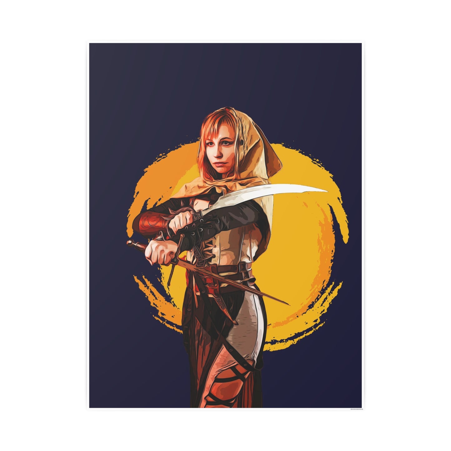 Cosplay Woman Warrior Photo Art Paper Posters