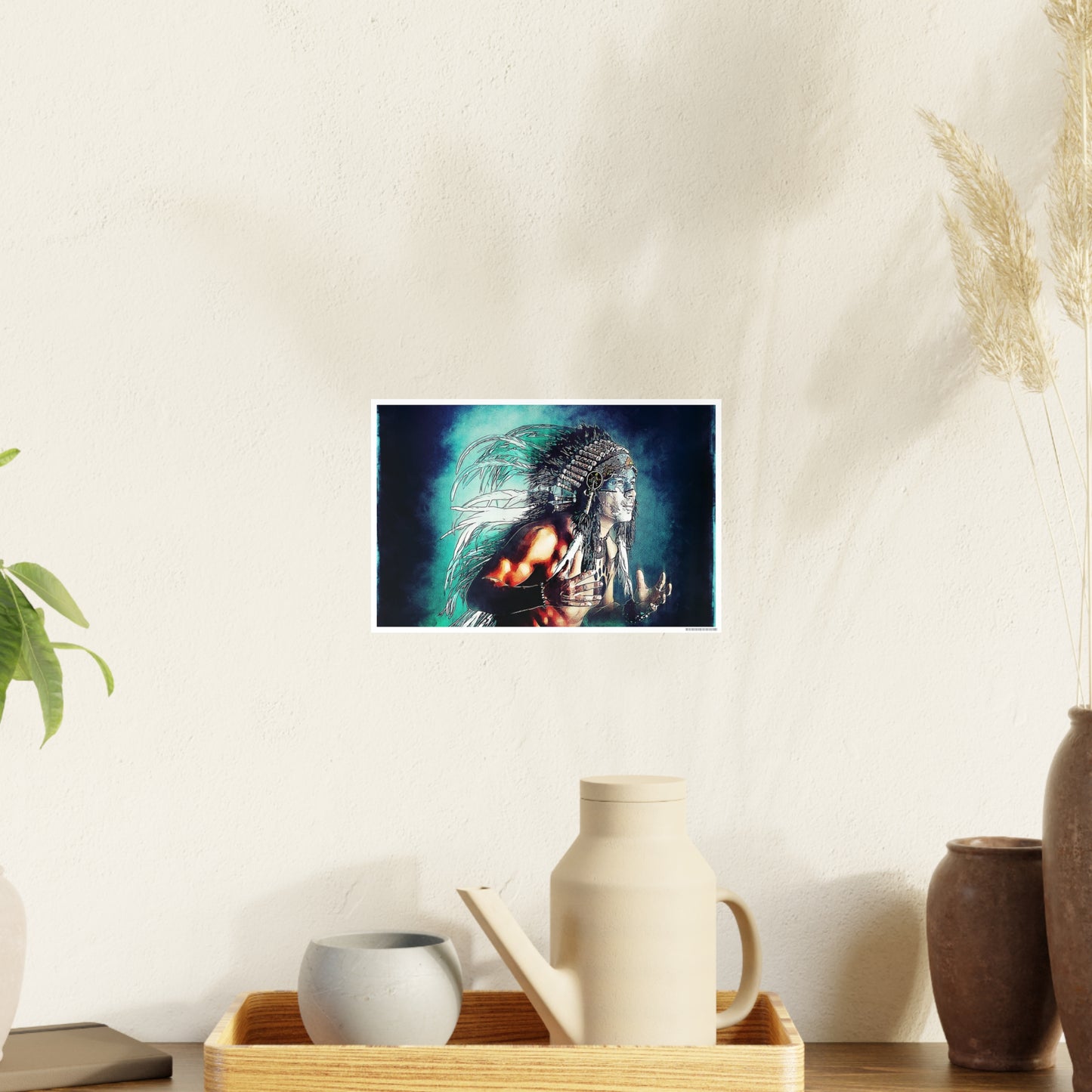 First Nation Man Photo Art Paper Posters
