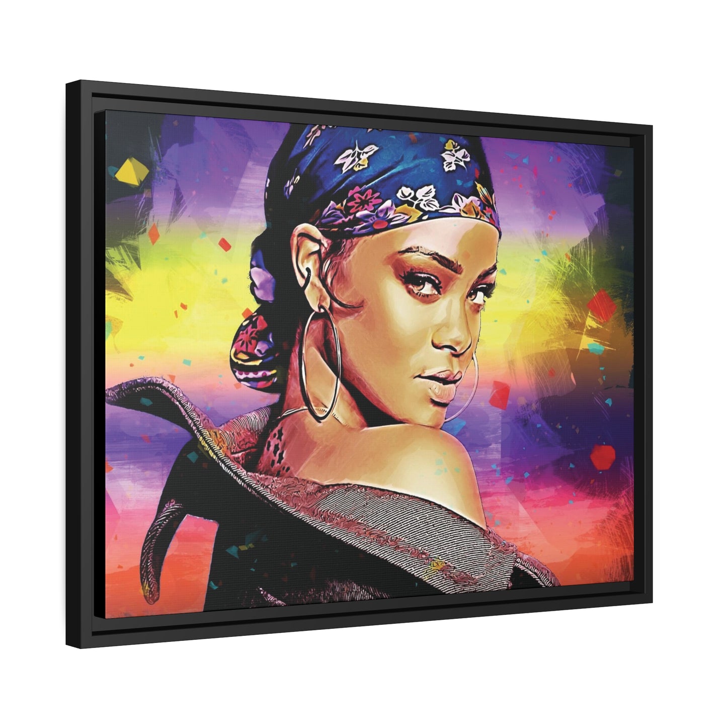 Woman Matte Canvas, Black Frame