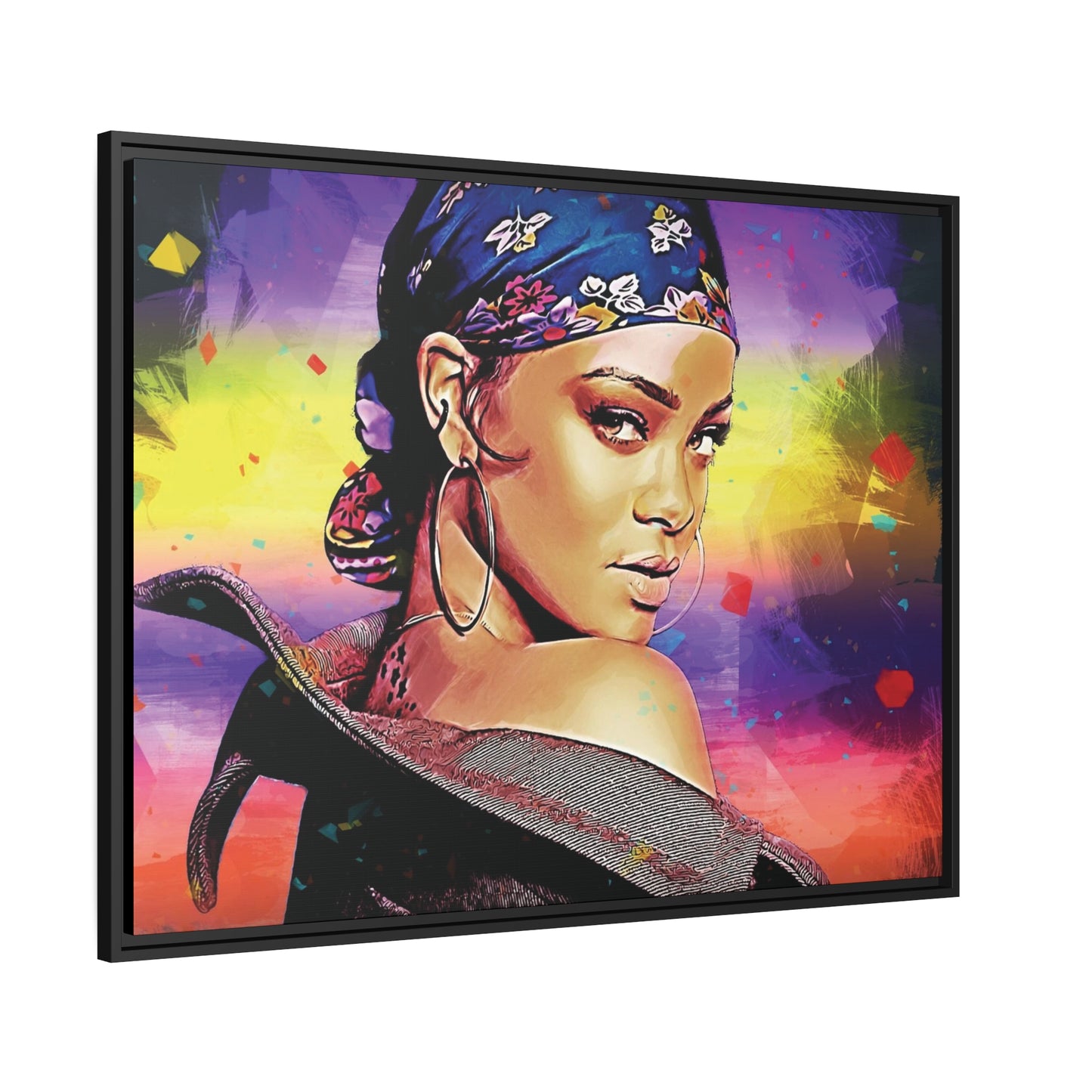 Woman Matte Canvas, Black Frame
