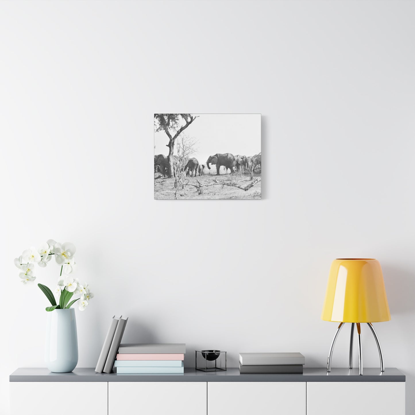 Elephants Matte Canvas, Stretched, 1.25"