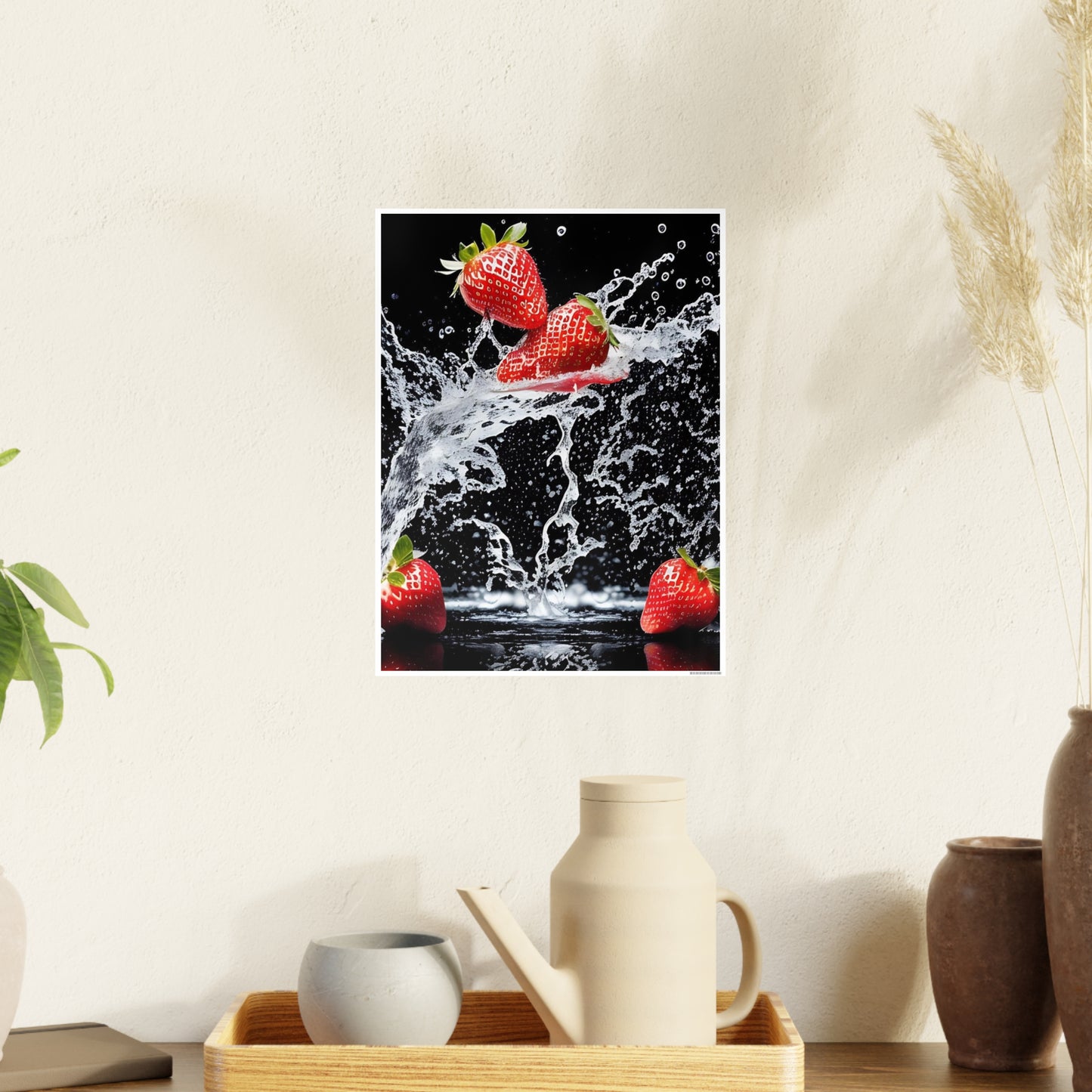 Strawberry AI Gen Photo Art Paper Posters