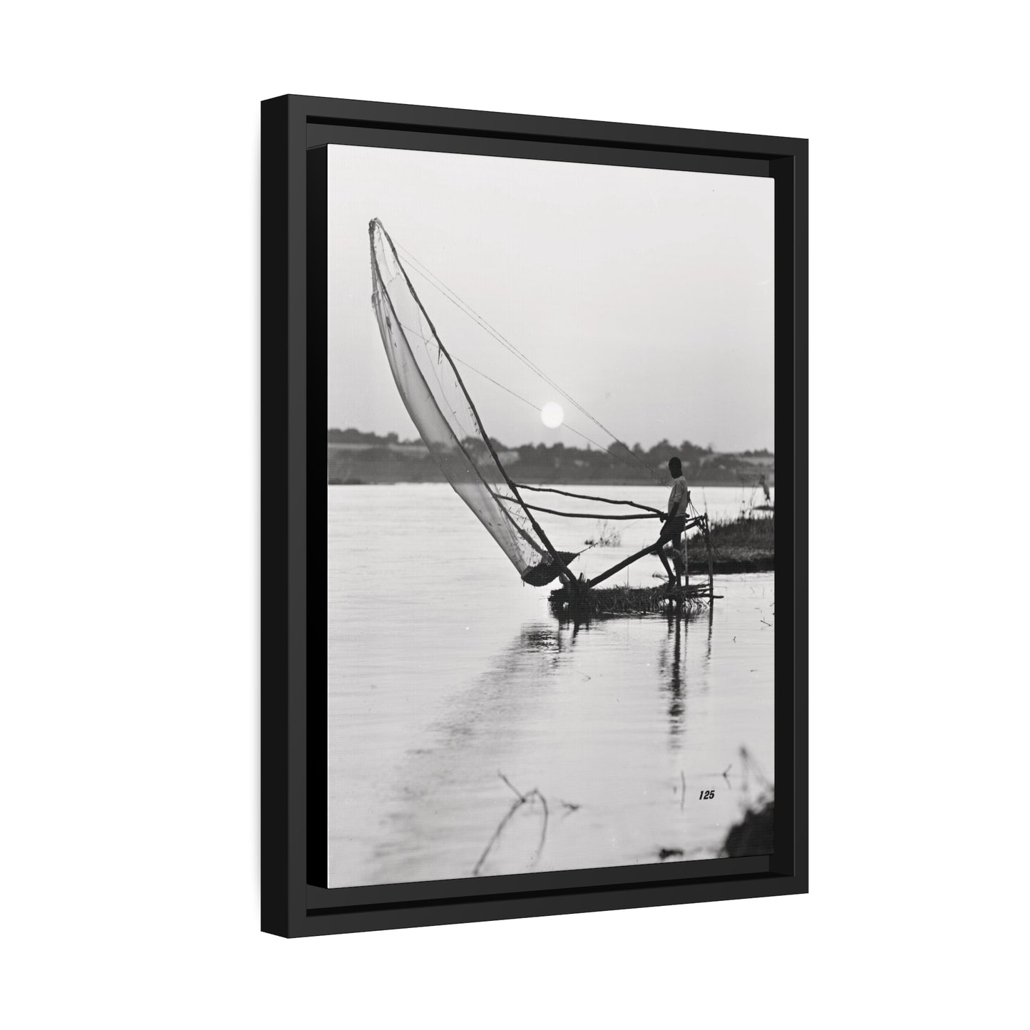 Fisherman Matte Canvas, Black Frame