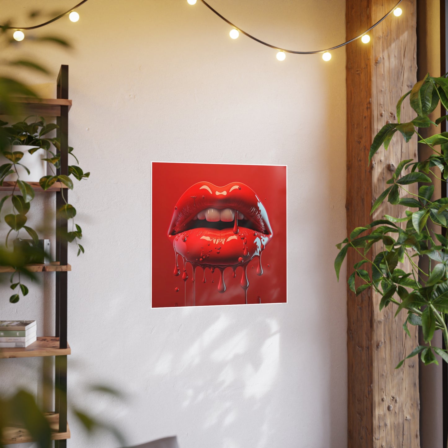 Bloody Lips Photo Art Paper Posters