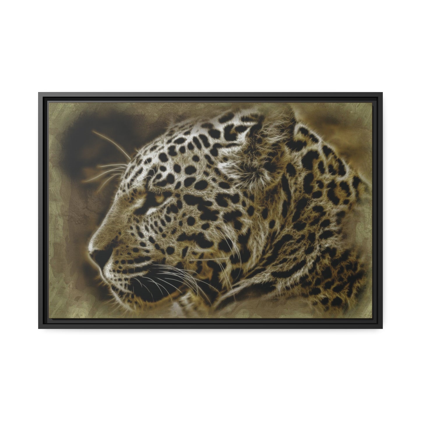 Jaguar Matte Canvas, Black Frame