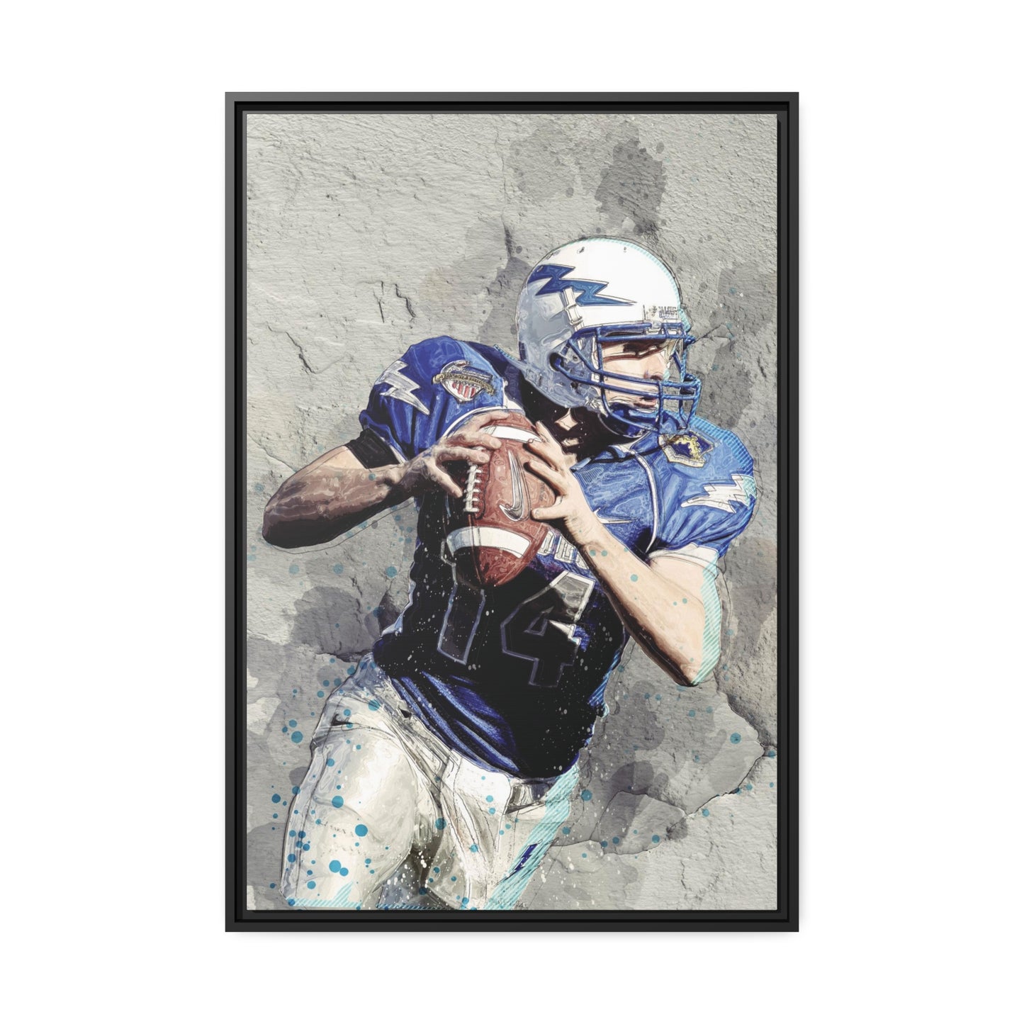 Quarterback Matte Canvas, Black Frame
