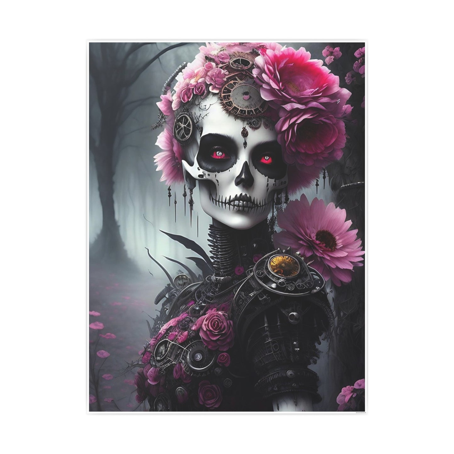 Skull AI Gen Photo Art Paper Posters