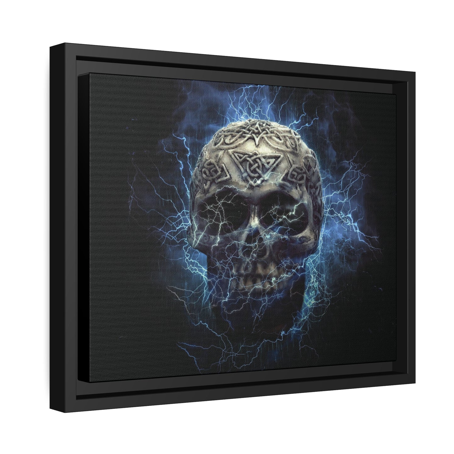 Skull Matte Canvas, Black Frame